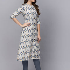 Stylum Women's Printed Rayon A-Line Kurta (VASTU)