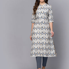 Stylum Women's Printed Rayon A-Line Kurta (VASTU)