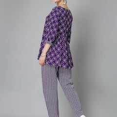 Women's Printed Rayon Cord set