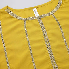 Rayon Pleated kurta Dhoti Pant Set