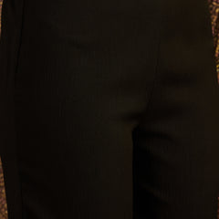 Stylum Women's Black Solid Crepe A-Line Kurta Pant Set (KPBLACKKOTA)