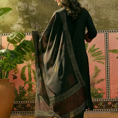 Stylum Women's Black Solid Rayon A-Line Kurta Pant Dupatta Set (KPDBLACKTULIP)