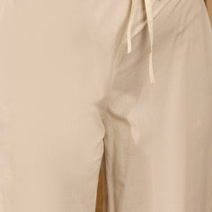 Stylum Women's Cream Embroidered Cotton Blend A-Line Kurta Pant Dupatta Set (KPDCREAMSONAM)