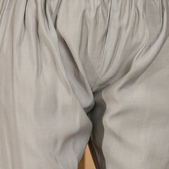 Stylum Women's Grey Solid & Embroidered Silk Straight Kurta Pant Dupatta Set (KPDGREYMUNCH)