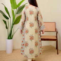 Stylum Women's Green Floral Printed Voile A-Line Kurta Pant Set (KPRUSTSIMPY)