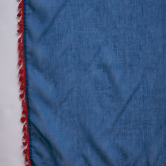 Stylum Women's Blue Solid Cotton Straight Kurti Salwar Dupatta Set (KSDBLUEJUREL)