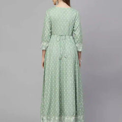 Pista Rayon Anarkali Kurta