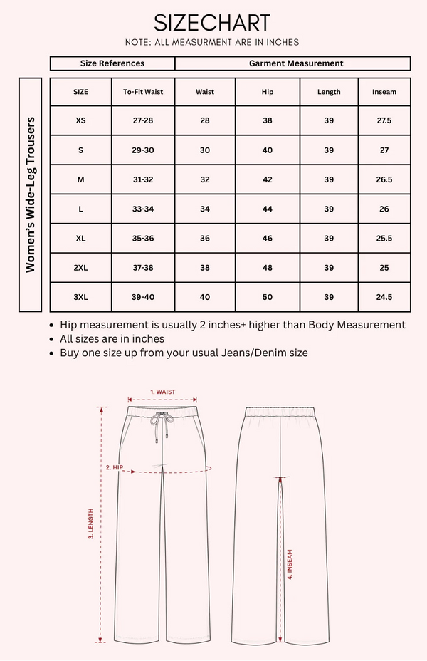 Women’s off white Wide Leg Trousers