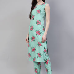 Stylum Women's Printed Rayon Straight Kurta Pant Dupatta Set (01umkpdset)