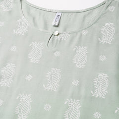 Stylum Women's Paisley Printed Rayon Straight Kurta (AGROSWISS)