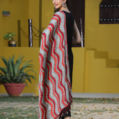 Black Straight Kurta Pant Dupatta Set