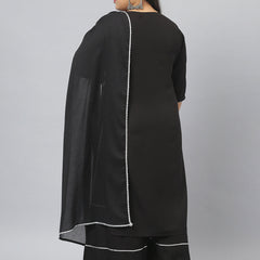 Rayon Straight Kurta Sharara Dupatta Set