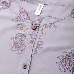 Stylum Women's Floral Printed Rayon Straight Kurta (DOLLYIRIS)