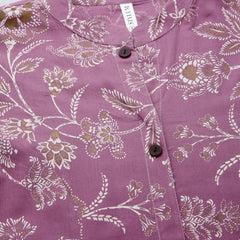 Stylum Women's Floral Print Rayon A-Line Kurta (FIONAMAUVE)