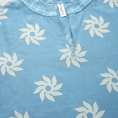 Stylum Women's Printed Cotton Straight Kurta Pant Dupatta Set (Greykhadikpdset)