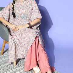 Stylum Women's Stripes Printed Cotton Kaftan Kurta  (KAFT4TIPSY)