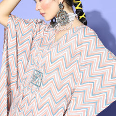 Stylum Women's Stripes Printed Cotton Kaftan Kurta  (KAFT4TIPSY)