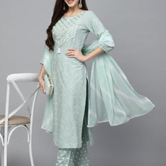 Bandhej Printed Rayon Kurta Dupatta Set