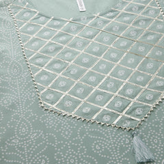 Stylum Women's Bandhej Printed Rayon Kurta Pant Dupatta Set (KPDAGROLEMON)