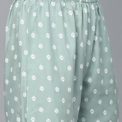 Stylum Women's Bandhej Printed Rayon Kurta Pant Dupatta Set (KPDAGROLEMON)