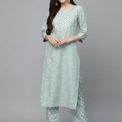 Stylum Women's Bandhej Printed Rayon Kurta Pant Dupatta Set (KPDAGROLEMON)