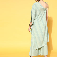 Stylum Women's Rayon Printed Asymmetric Kurta Palazzo Set (KPDISCOAGRO)