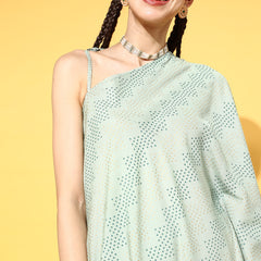 Stylum Women's Rayon Printed Asymmetric Kurta Palazzo Set (KPDISCOAGRO)