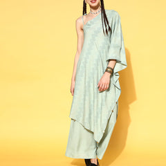 Stylum Women's Rayon Printed Asymmetric Kurta Palazzo Set (KPDISCOAGRO)