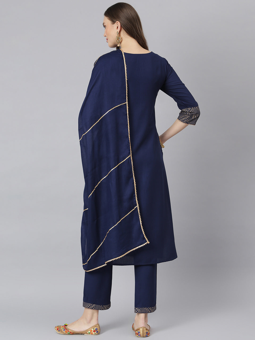 Rayon Straight Kurta Pant Dupatta Set