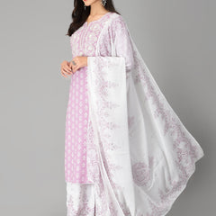 Stylum Women's Embroiderd & Printed Rayon Kurta Pant Dupatta Set (KPDRANGOON)