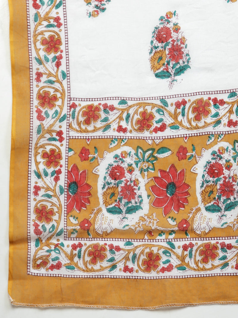 Cotton Kurta Pant Dupatta Set