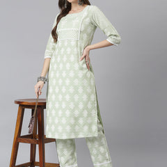 Rayon Straight Kurta Pant Set