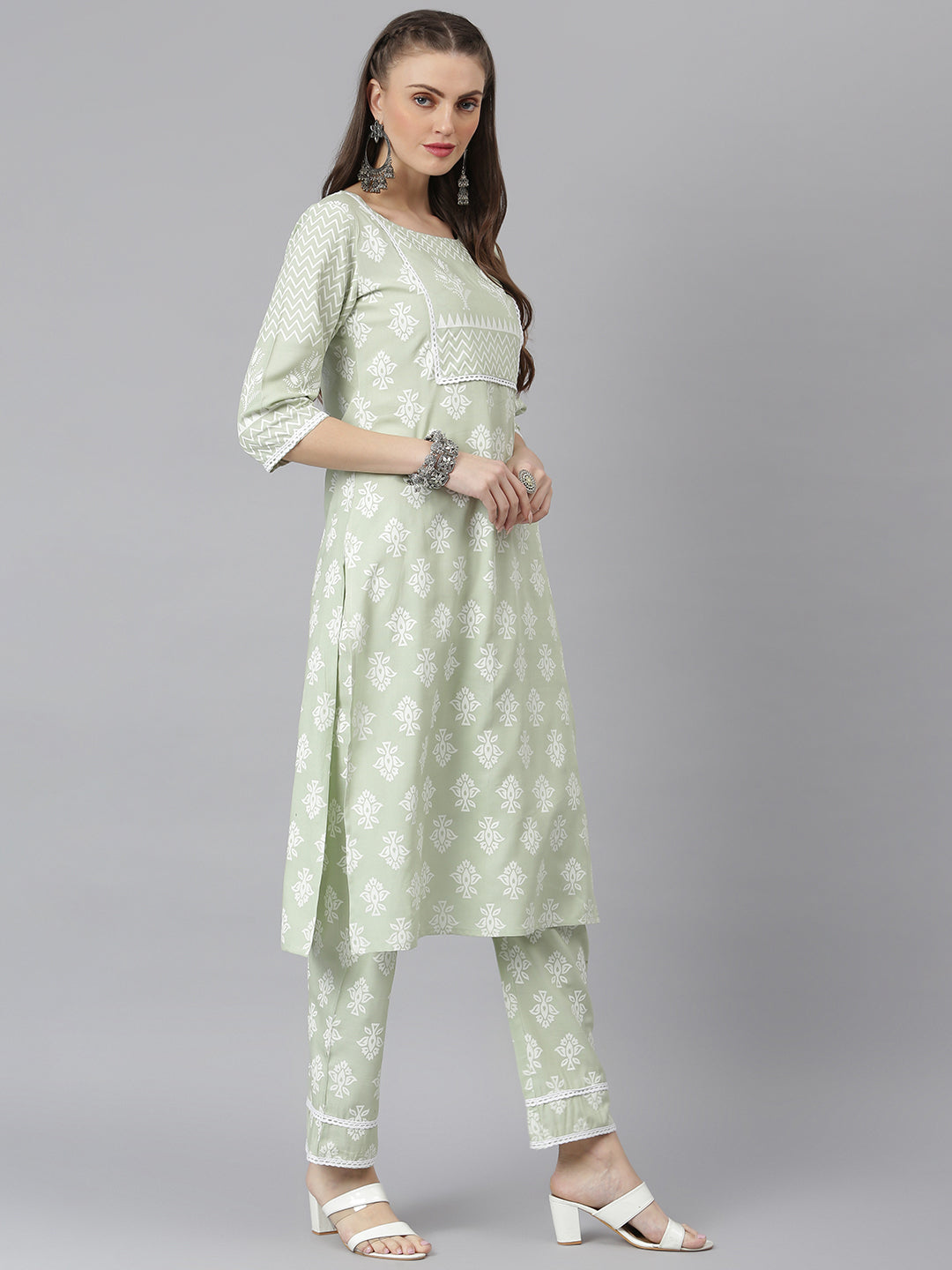 Rayon Straight Kurta Pant Set