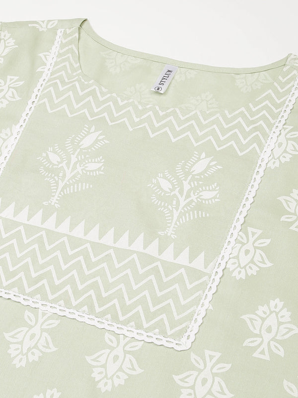 Rayon Straight Kurta Pant Set