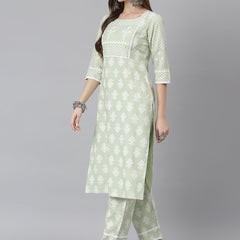 Rayon Straight Kurta Pant Set