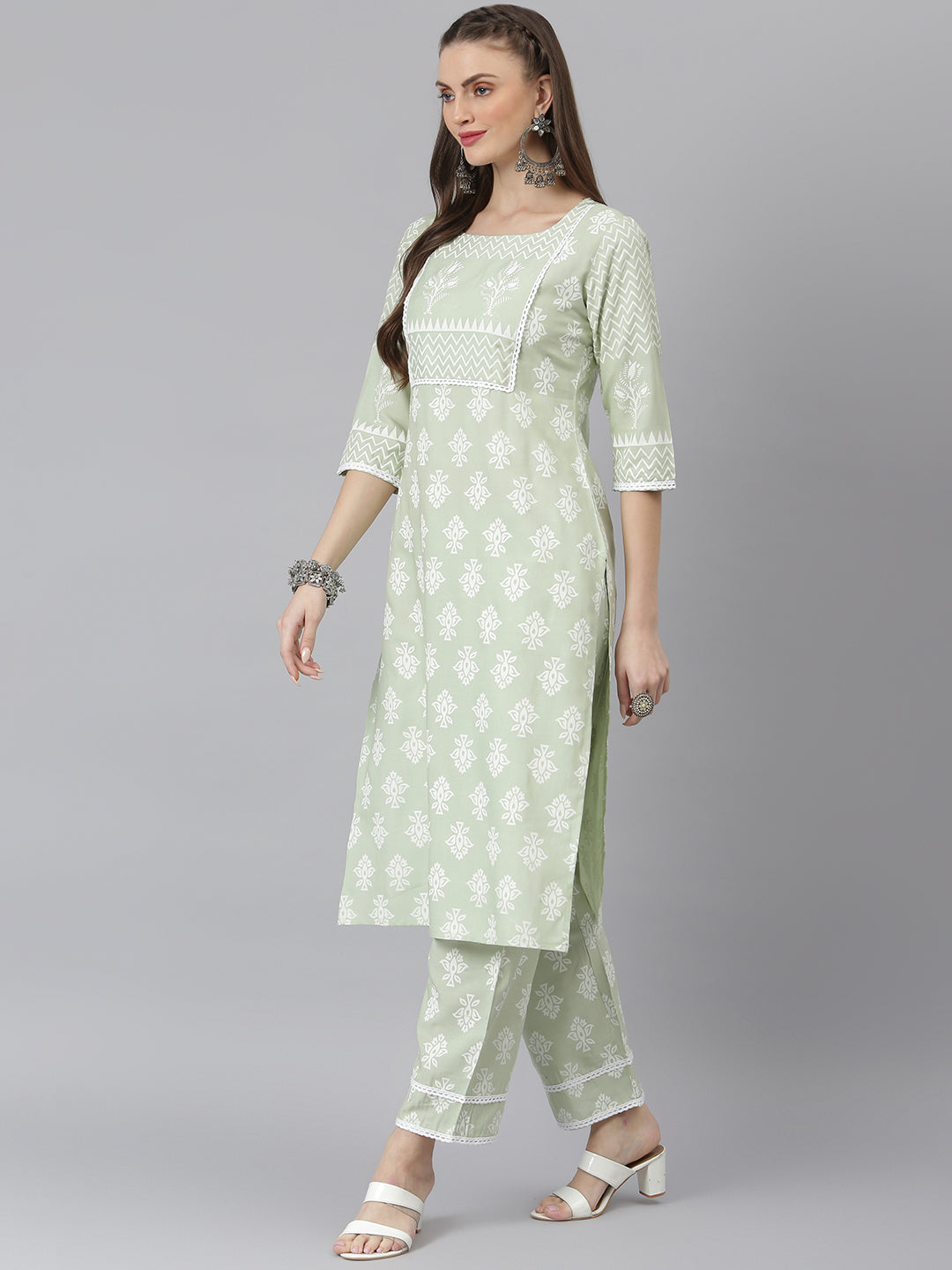 Rayon Straight Kurta Pant Set