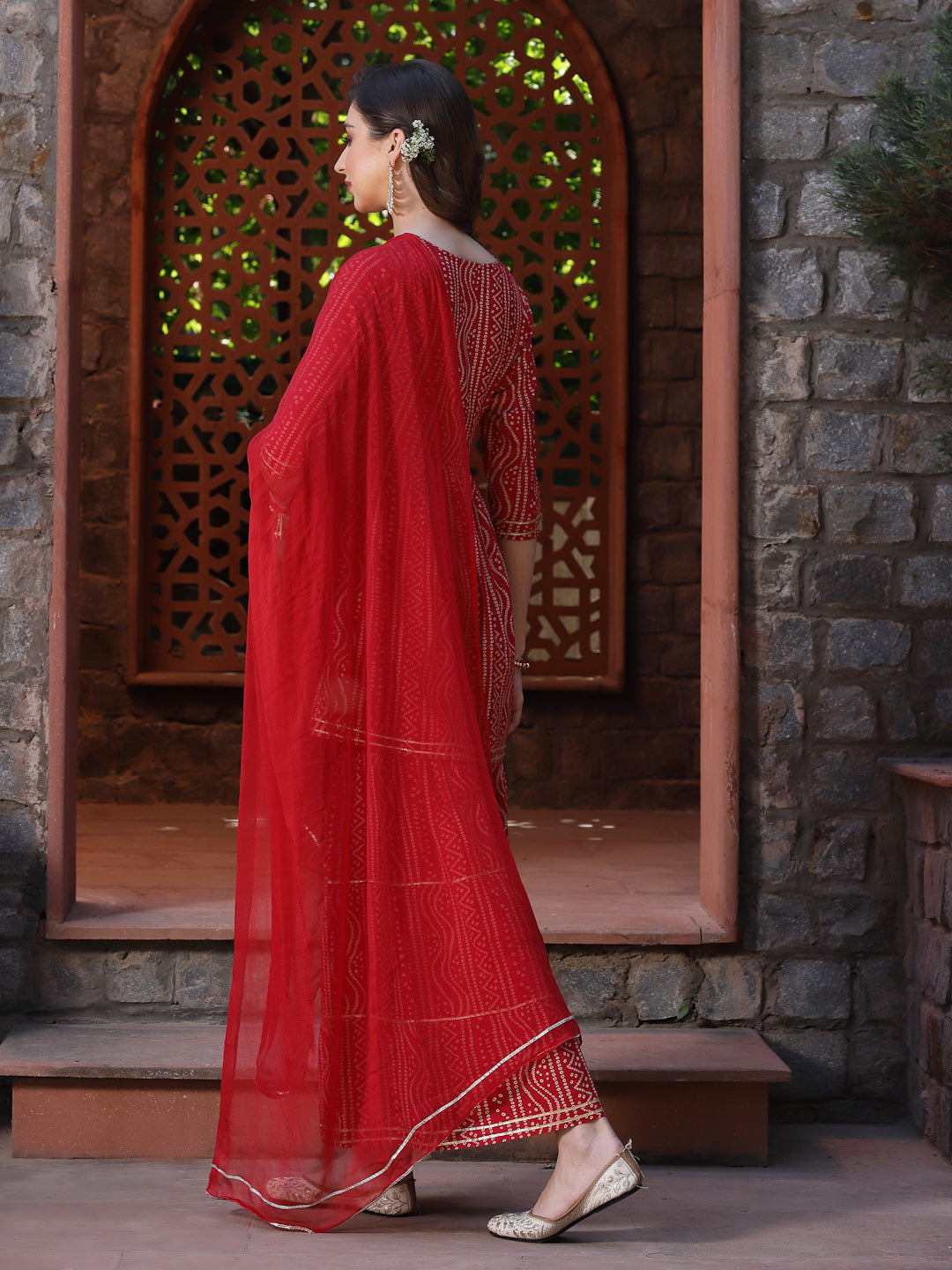 Embroidered Kurta Sharara Dupatta Set