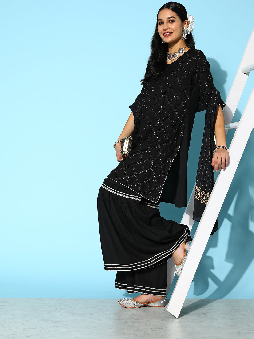 Kurta Sharara Dupatta Set