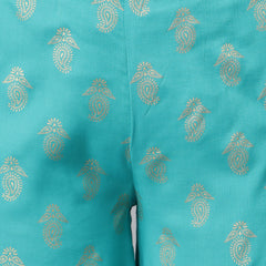 Stylum Women's Printed Rayon A-Line Kurta Sharara Dupatta Set (KSDVISTATURQ)