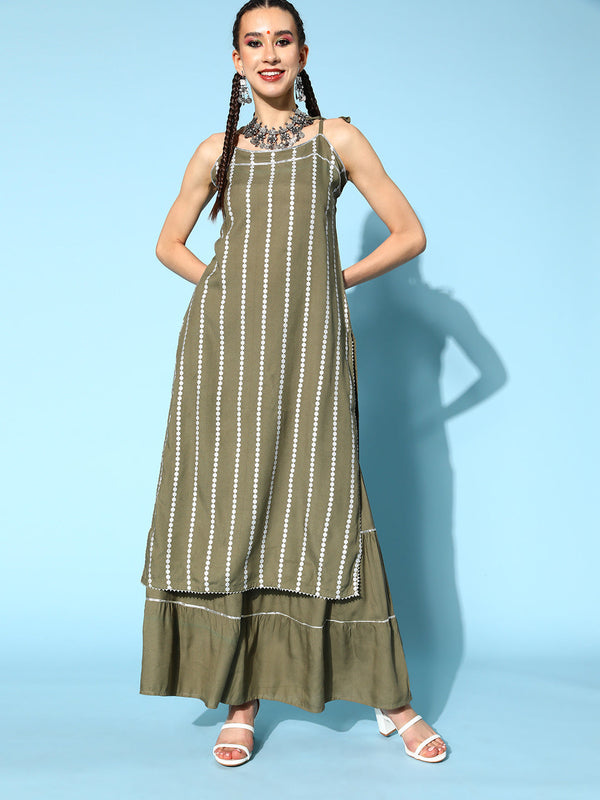 Stylum Women's Rayon Printed Kurta Sharara Set (KSOLLY)