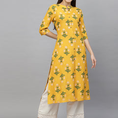 Floral Printed A-Line Kurta