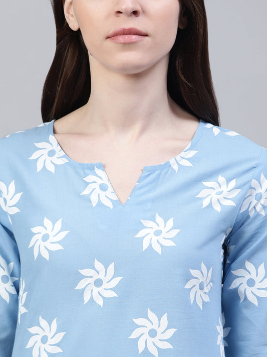 Stylum Women's Printed Cotton Night Suit Set (NIST0012)