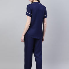 Stylum Women's Solid Rayon Plus Size Night Suit Set (NIST003)