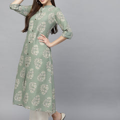 Stylum Women's Printed Rayon A-Line Kurta (NORAPISTA)