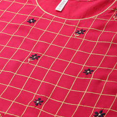 StylumÃÂ Women's Printed Rayon Flared Kurta (pankhuripink)