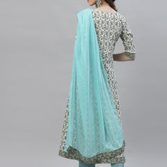 AnarKali Kurta Pant Dupatta Set