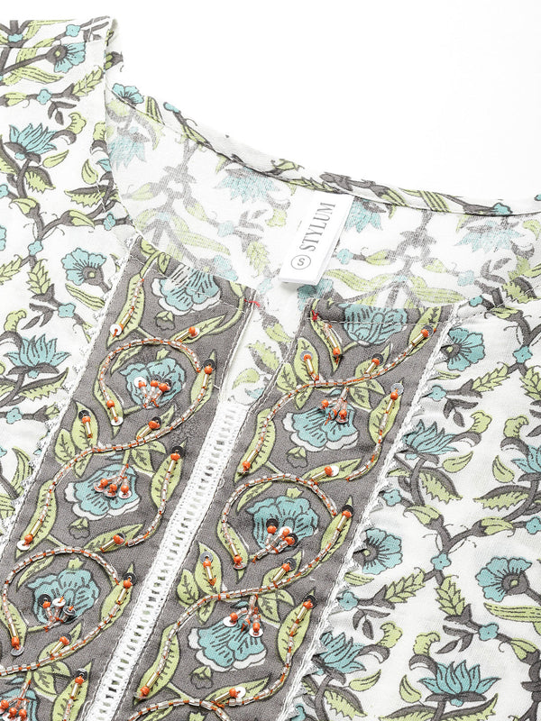 AnarKali Kurta Pant Dupatta Set