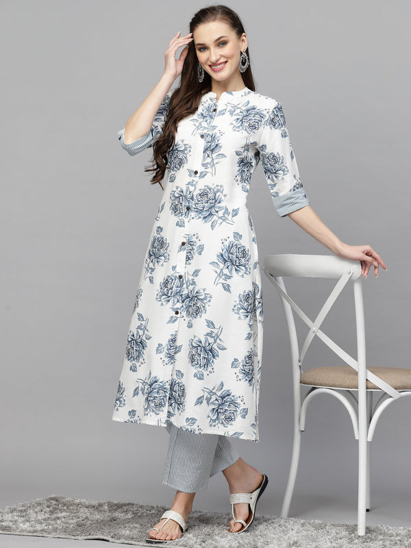 Printed Rayon A-Line Kurta