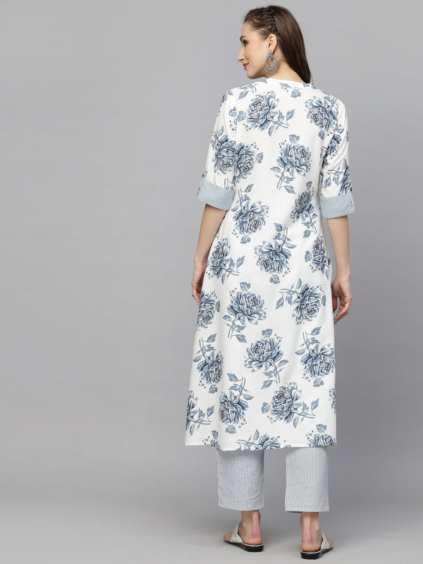 Printed Rayon A-Line Kurta