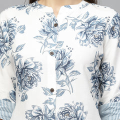 Printed Rayon A-Line Kurta